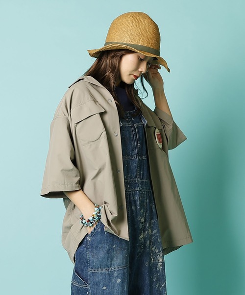 「BURLAP OUTFITTER」 半袖シャツ SMALL オリーブドラブ メンズ_画像8
