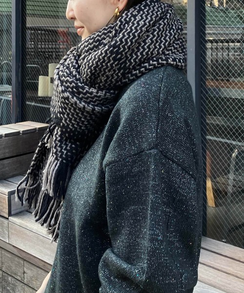 「John branigan」 ストール FREE ベージュ レディース_画像5