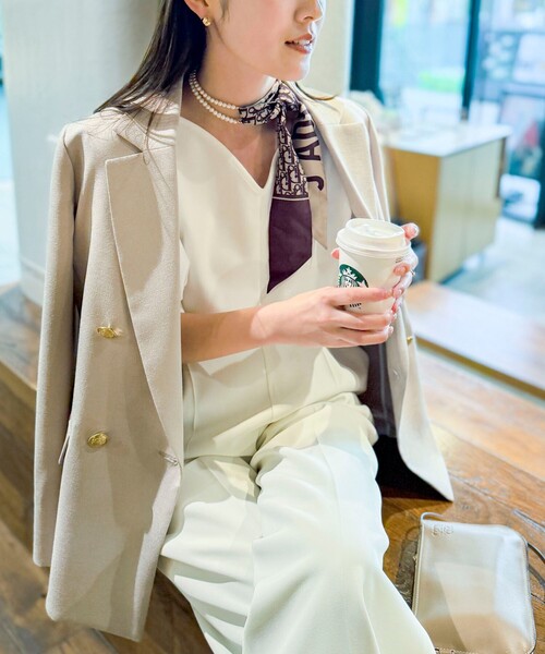 NOLLEY'S sophi アイボリー ダブルジャケット NOLLEY'S（ノーリーズ） ジャケット テーラードジャケット 入学式
