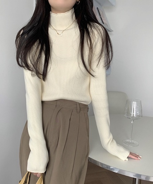 「deux amour」 長袖ニット FREE アイボリー レディース_画像4