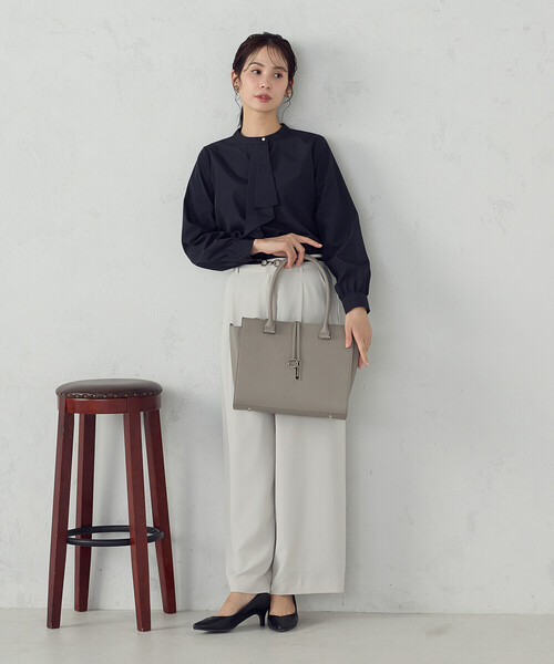 MONO COMME CA（モノコムサ） トートバッグ 入学式 ロゴプレートトート