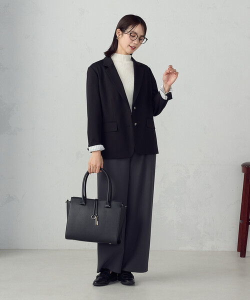 MONO COMME CA（モノコムサ） トートバッグ 入学式 ロゴプレートトート