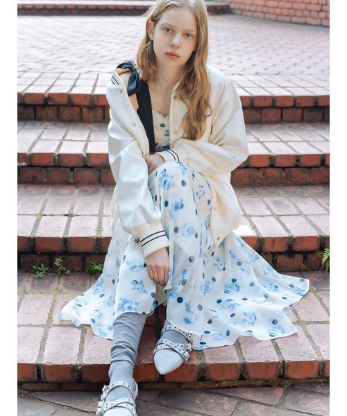 FURFUR（ファーファー） ワンピース ぼかしフラワープリントワンピース