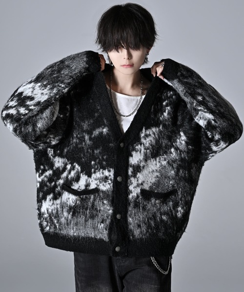 「ADRER」 ニットカーディガン X-SMALL グレー メンズ_画像3