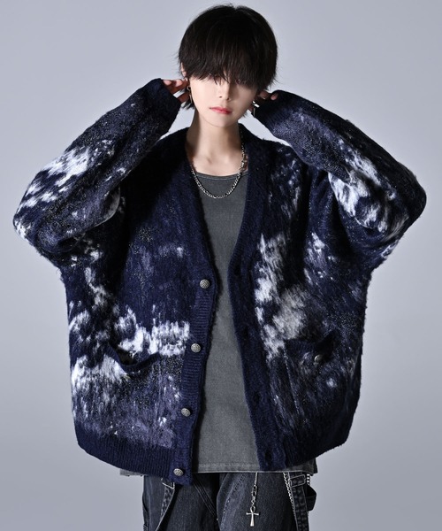 「ADRER」 ニットカーディガン X-SMALL グレー メンズ_画像5