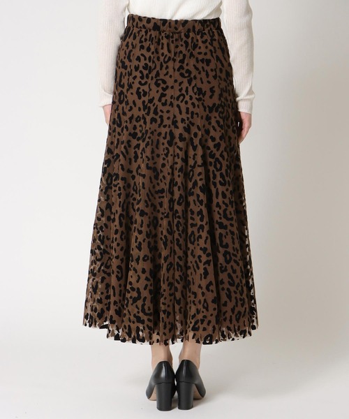 Jines（ジネス） スカート レオパードチュールスカート : ZOZOTOWN