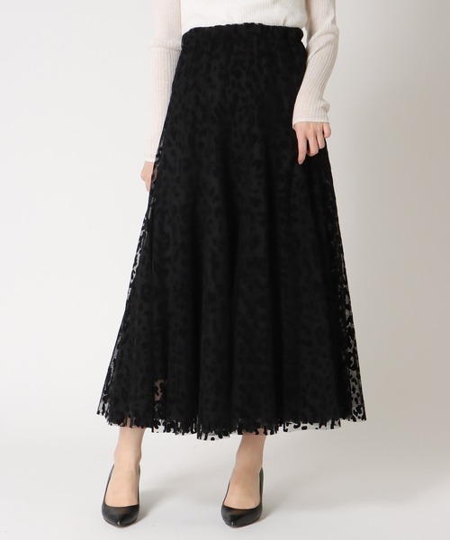 Jines（ジネス） スカート レオパードチュールスカート : ZOZOTOWN