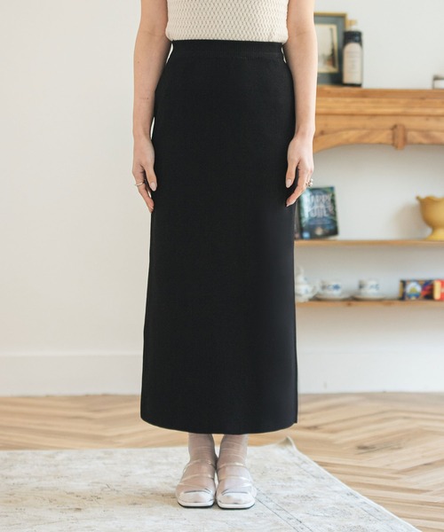 「rectangle」 ニットスカート FREE レッド レディース_画像2