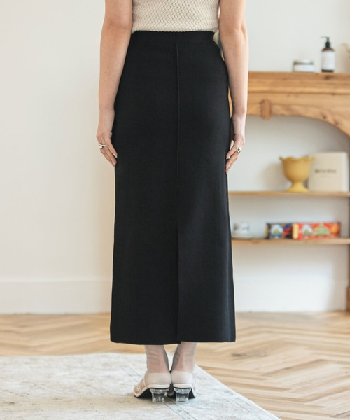 「rectangle」 ニットスカート FREE レッド レディース_画像4