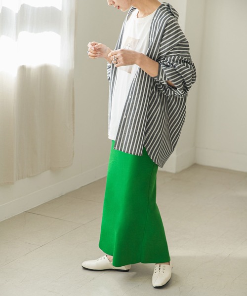 「rectangle」 ニットスカート FREE レッド レディース_画像5