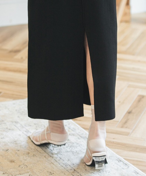 「rectangle」 ニットスカート FREE レッド レディース_画像8