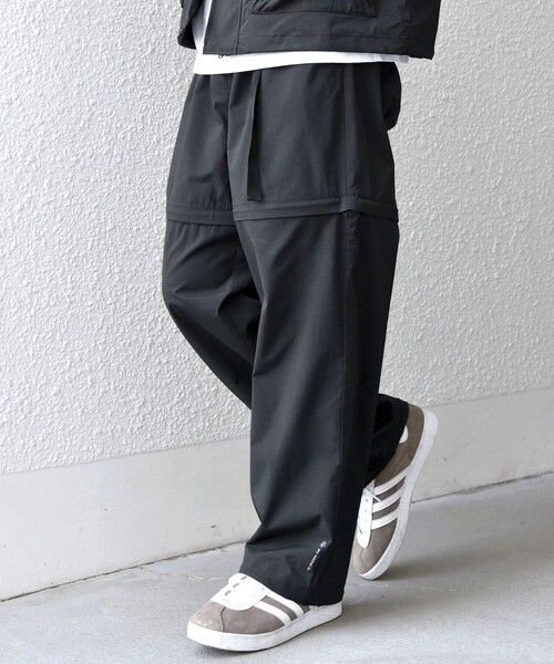 SHIPS any ワイドパンツ カーゴパンツ any:「撥水加工」タスラン