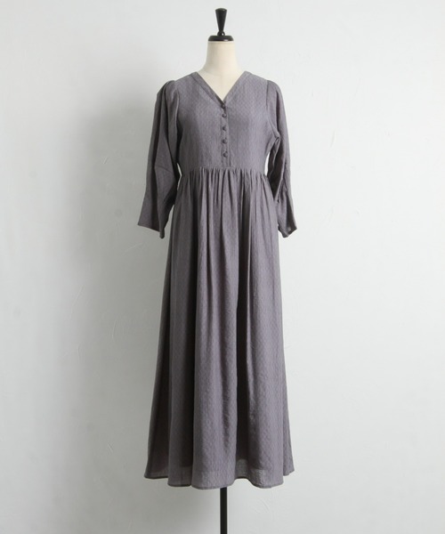 「&. NOSTALGIA」 7分袖ワンピース FREE グリーン レディース_画像2