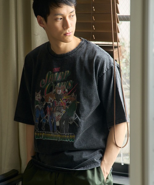 CORISCO（コリスコ） tシャツ スノーウォッシュバンドアニマルプリント