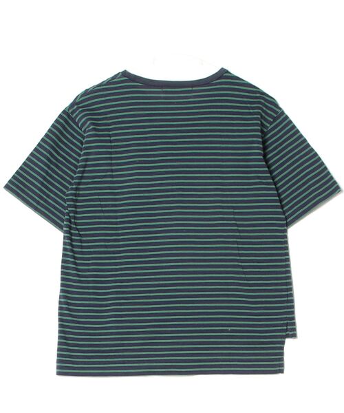 「MUVEIL」 ボーダー柄半袖Tシャツ 38 ネイビー レディース_画像2