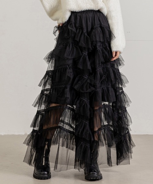 「DAY CLOSET」 ロングスカート M ブラック レディース_画像2