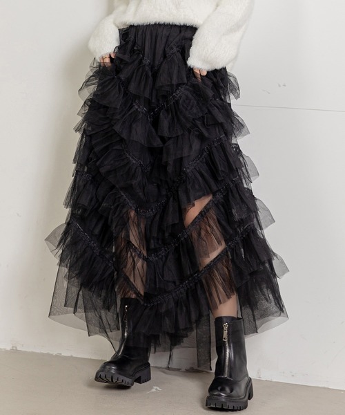 「DAY CLOSET」 ロングスカート M ブラック レディース_画像3
