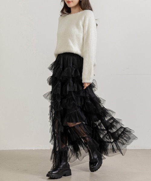 「DAY CLOSET」 ロングスカート M ブラック レディース_画像7