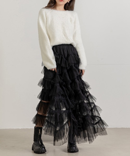 「DAY CLOSET」 ロングスカート M ブラック レディース_画像8