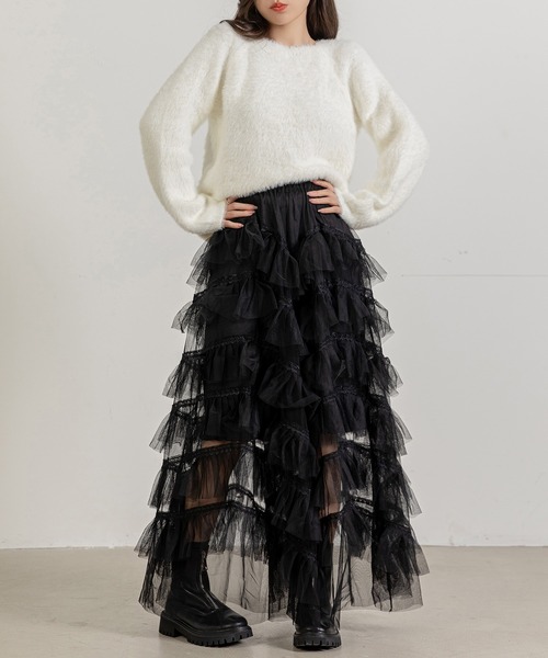「DAY CLOSET」 ロングスカート M ブラック レディース_画像9