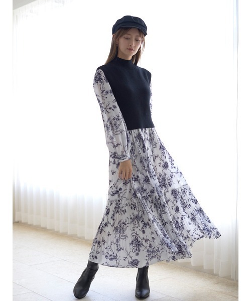 「SNIDEL」 コンビワンピース 1 ベージュ レディースの画像
