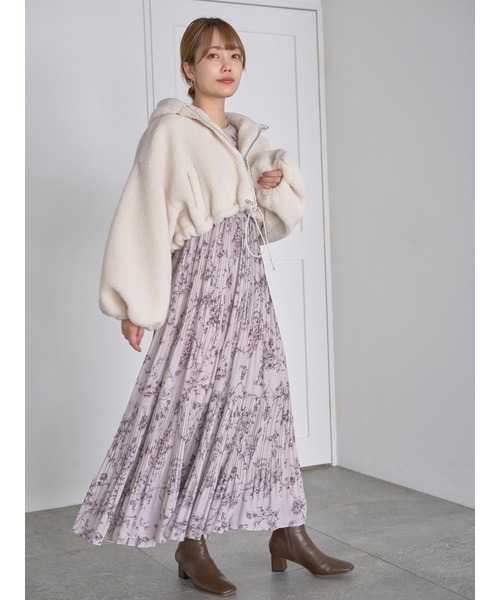「SNIDEL」 コンビワンピース 1 ベージュ レディースの画像