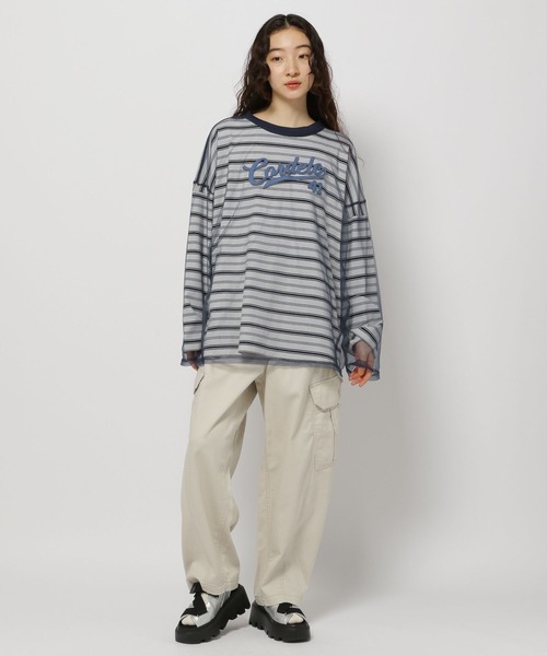 「niko and...」 カーゴパンツ LARGE パープル レディース_画像5