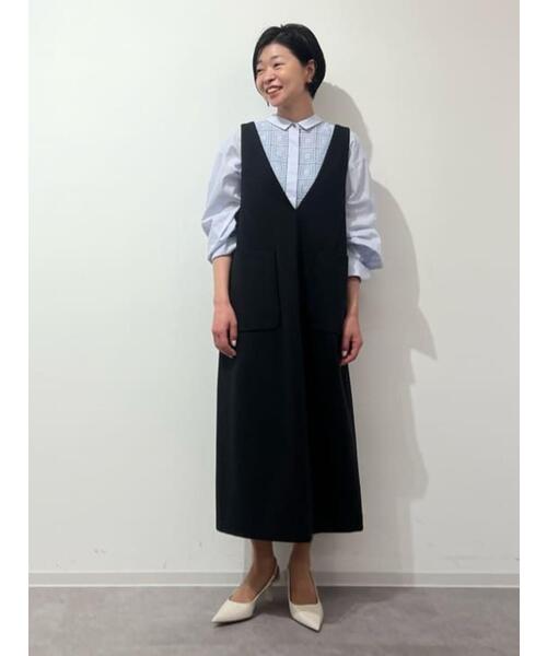 Lee ×ヒューマンウーマン　サロペットスカート　ブラック human woman（ヒューマンウーマン） サロペットスカート MEDIUM