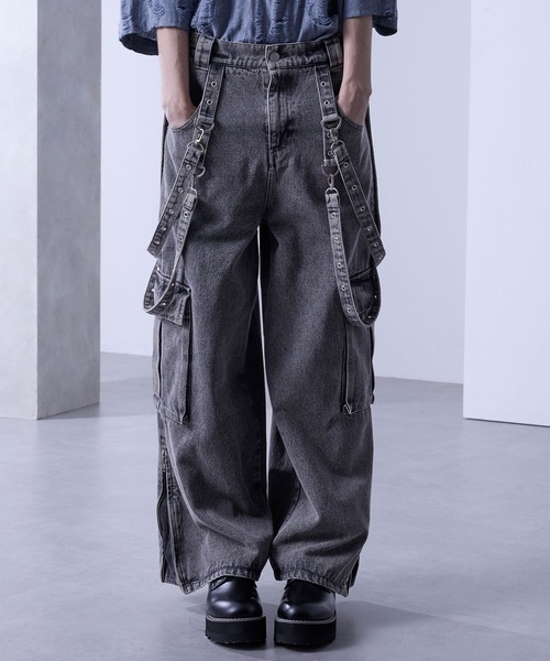 「Loose/ルース」 デニムパンツ X-SMALL ブラック メンズ_画像6