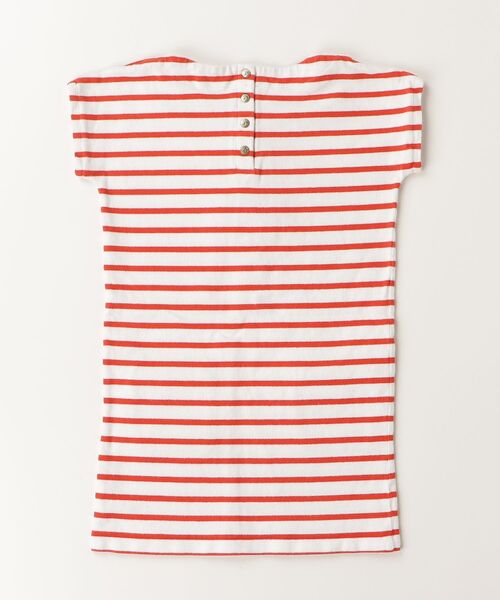 「PETIT BATEAU」 「KIDS」ボーダー柄ノースリーブワンピース - レッド キッズ_画像2