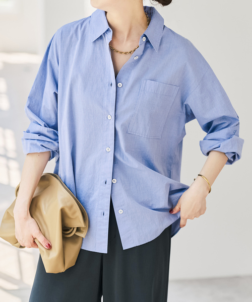 現行品Spick & Span 50コットンコンパクトシャツ Spick＆Span（スピック アンド スパン） ブラウス シャツ 「追加3」50
