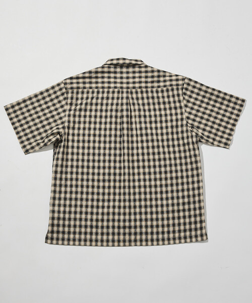 HOPE Stockholm オープンカラーシャツ チェック 半袖 専用 FREAK'S STORE（フリークスストア） シャツ ドビー織り チェック