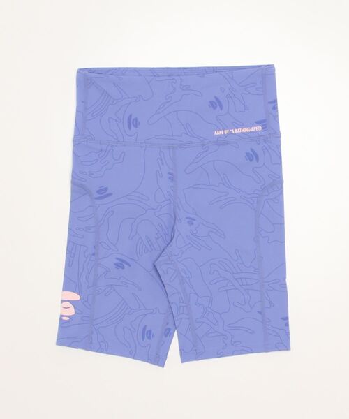 「AAPE BY A BATHING APE」 ショートパンツ SMALL パープル系その他5 レディース_画像2