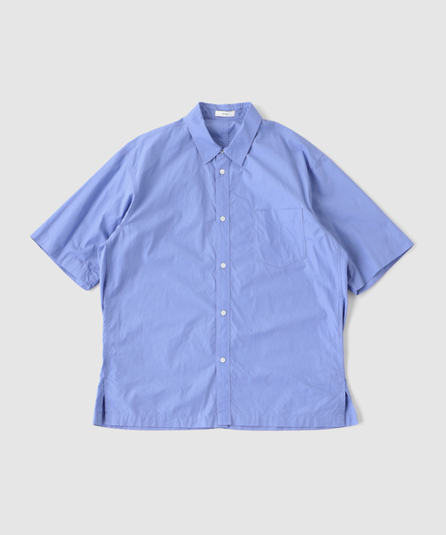 シャツ ATON（エイトン） SUVIN BROAD WASHED HALF SLEEVE SHIR メンズ レディースの画像