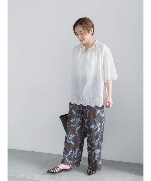 Te chichi（テチチ） ブラウス シャツ 半袖 コットンレースブラウス