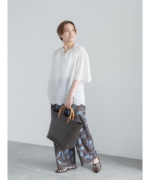 Te chichi（テチチ） ブラウス シャツ 半袖 コットンレースブラウス