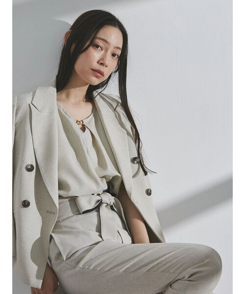 「TONAL」 テーラードジャケット MEDIUM ベージュ レディース_画像2