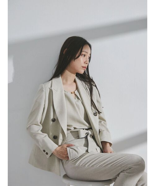 「TONAL」 テーラードジャケット MEDIUM ベージュ レディース_画像8