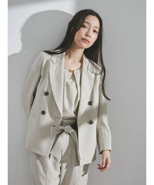 「TONAL」 テーラードジャケット MEDIUM ベージュ レディース_画像9
