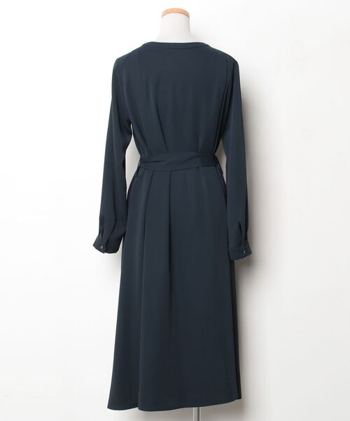 「natural couture」 長袖ワンピース - ネイビー レディース_画像2