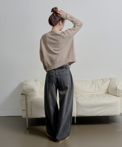 「UNE MANSION」 デニムパンツ LARGE ブルー レディース_画像9