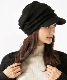 美品レディース帽子3点セット　ニット帽　つばつき QUEENHEAD キャップ 帽子 つば付き くしゅくしゅニットキャップ