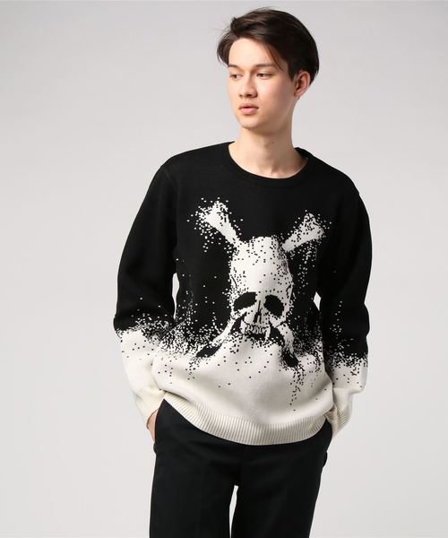 Roen セーター ニット PIXEL GRADATION PO KNIT メンズ : ZOZOTOWN 