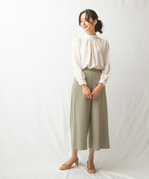 新品 ナカラミーチェ シャツ ブラウス フラワーレース プルオーバーブラウス NARACAMICIE（ナラカミーチェ） シャツ ブラウス フラワーレースプル