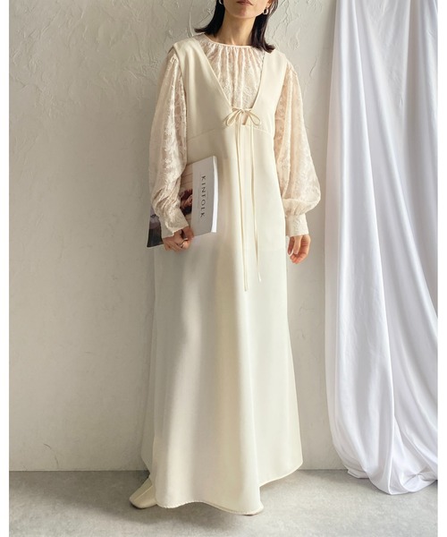 She's Closet ブラウス シャツ ボリュームスリーブ長袖花柄