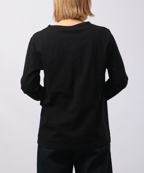 Emago 後ろ切り替えロンＴ 生成 Emago（イマゴ） tシャツ 袖切替えロングスリーブ レディース