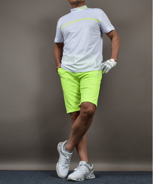 COMONGOLF（コモンゴルフ） ゴルフ ポンチ ジャージ素材 ネオンカラー