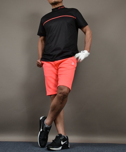 COMONGOLF（コモンゴルフ） ゴルフ ポンチ ジャージ素材 ネオンカラー
