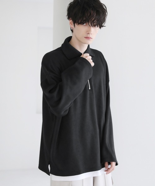 セーター ニット 12ゲージミラノリブハーフジップニット メンズ レディース