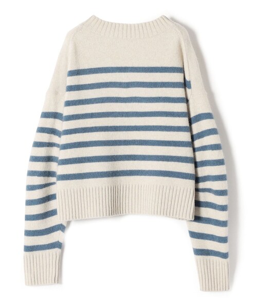 美品■イエナ ボーダークールネックニット ユナイテッドアローズ SHIPS SHIPS（シップス） ニット セーター 0 x ones：ファー ボーダー プル